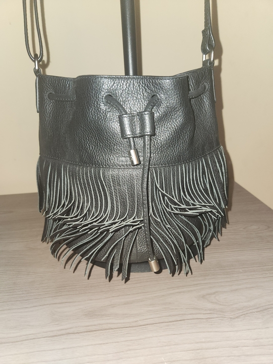 Harley-Davidson Handbags - Harley-Davidson Black Fringe Drawstring Crossbody Bag